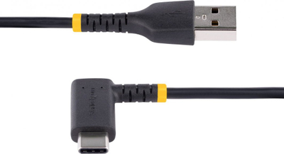 Kabllo karikimi StarTech.com, USB A në USB C, 30cm, kënd i djathtë, i zi