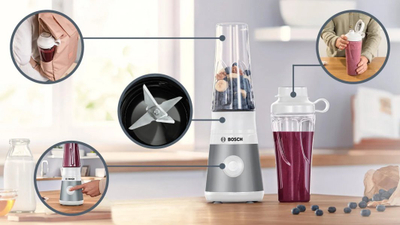 Blender Bosch MMB2111T, 0.8 L, i argjendtë