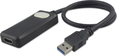 Adapter USB 3.0 në HDMI PremiumCord, me zë, Full HD 1080p, i zi