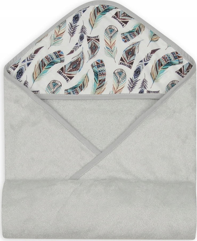 Peshqir me kapuç Matex Bath Wrap Bamboo Design, 100x100cm, bambu edhe pambuk, ngjyra pastel