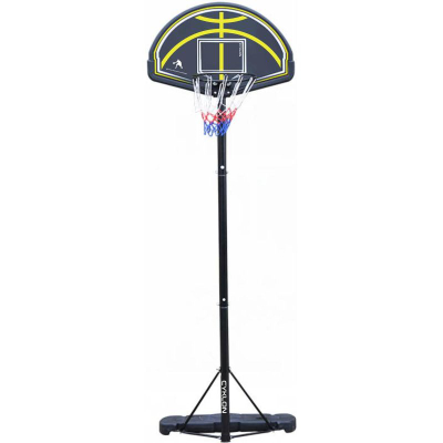 Set basketbolli Cyclone, i rregullueshëm 2.45-3.05 m, me bazë që mbushet, i zi