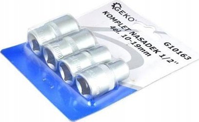 Set çelësash goditës Torx GEKO, 4 copë, 1/2", 10-19 mm