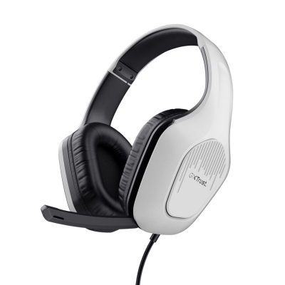 Kufje gaming Trust GXT415P Zirox, me kabllo, lidhje 3.5 mm, të bardha