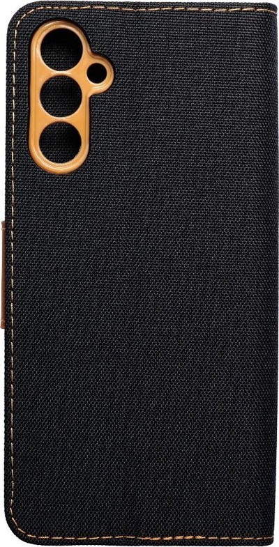 Futrollë libri OEM Canvas për Samsung Galaxy A14 4G / A14 5G, me këllëf TPU, e zezë