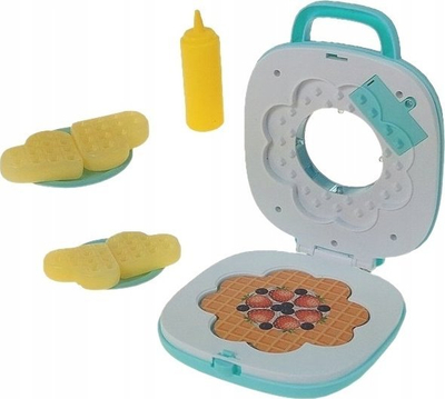 Lodër kuzhine Adar Waffle Maker, me drita dhe zë, set aksesorësh, bardh e kaltër