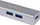 Hub USB Equip USB C në 4 porta USB 3.0, kompakt, gri