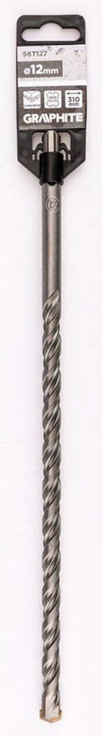 Spiralë betoni Graphite SDS Plus, dyfishe, 12 x 310 mm