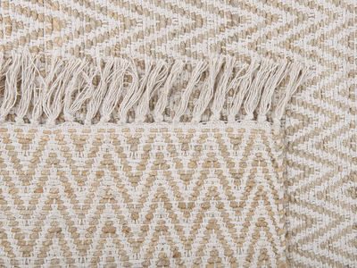 Tapet jute AFRIN, 80 x 150 cm, model zig zag, bezhë