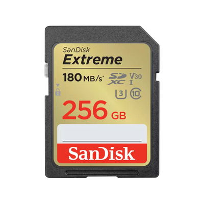 Kartë e memories SanDisk Extreme, SDXC, 256 GB, Class 10