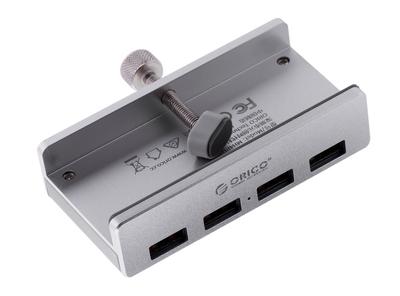 USB HUB USB ALLNET ORICO, 4xUSB-A, 5Gbps, 1m, e argjendtë