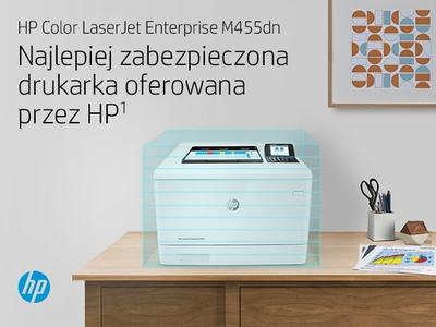Печатач HP Color LaserJet Enterprise M455dn, ласерски во боја, бел
