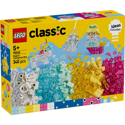Set lodrash ndërtimi Magical Transparent Box, tulla transparente, ngjyra të shumta