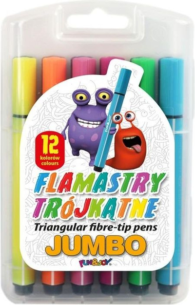 Flamaster jumbo Titanum Fun&Joy FJ-204-12, 12 ngjyra