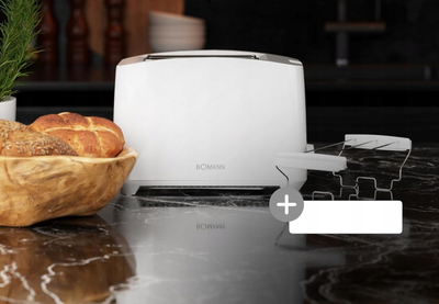 Toaster Bomann TA 6065 CB, 870W, me trup që s’nxehet, i bardhë