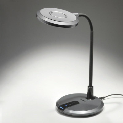 Llambë tavoline LED, 104 LED SMD, 3 lloje drite, gri