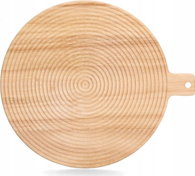 Dërrasë prerjeje Zeller Present Stripes, rrëshqitëse, dru gome, kafe