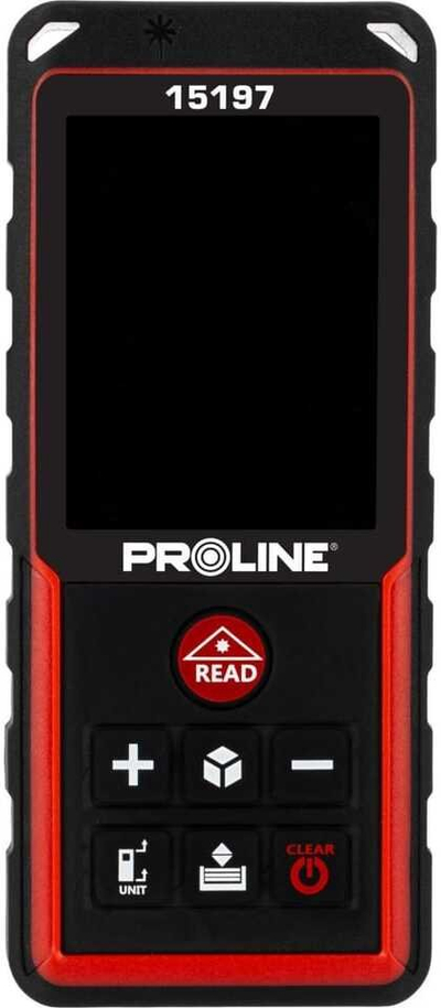 Matës lazer Proline 15197, 50m, IP54, i zi me të kuqe