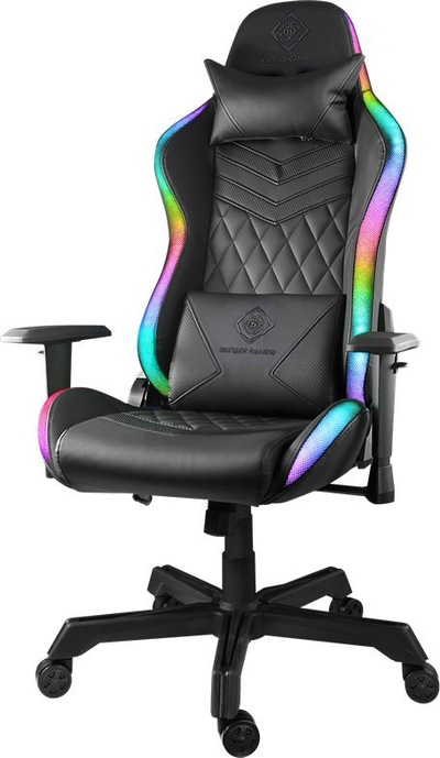 Karrige gaming Deltaco GAM-080, shtrihet gjer në 180°, LED me USB, e zezë