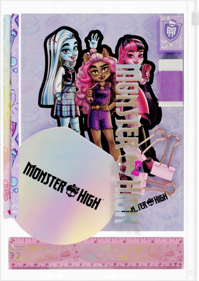 Set shkollor Starpak Monster High Team, penar transparent, për fëmijë, shumëngjyrësh