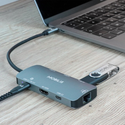 Docking station Mobilis 001382, USB 3.2 Gen 1 Type C, 100W PD, gri