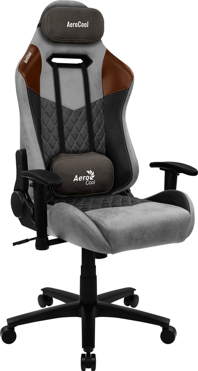 Karrige lojërash Aerocool DUKE AeroSuede, 150kg, 90-180°, e zezë/e kaftë/e hirtë