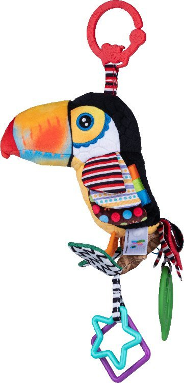 Lodër varëse për bebe Dumel Iwo Toucan, me zile, me shumë ngjyra