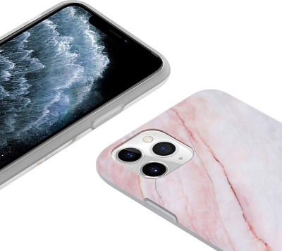 Mbulesë mbrojtëse Crong Marble Case për iPhone 11 Pro, rozë