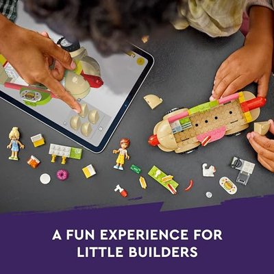 Lodër ndërtimi LEGO Friends Hot Dog Food Truck 42633, 100 pjesë, 4+, shumëngjyrëshe