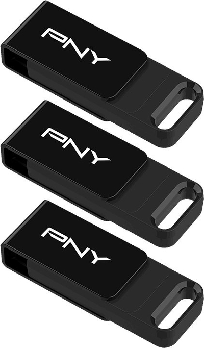 USB memorie PNY Elite 3 Pack, 128GB, USB 3.2 Type C, e zezë