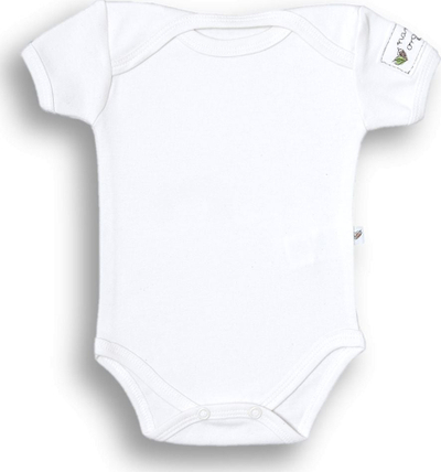 Body bebe Nanaf Organic BASIC, pambuk organik, mëngë të shkurtra, i bardhë