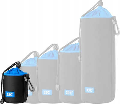 Këllëf neopreni për lente JJC NLP-10, 2.9" x 3.9", i zi dhe blu