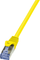Kabllo patchcord LogiLink Cat.6A S/FTP, 1.5m, e verdhë