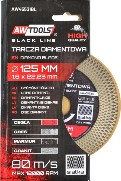 Disk prerës Turbo Diamond Blade 125mm, trashësi 1.9mm, bosh 22.2mm