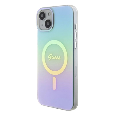 Husë telefoni Guess GUHMP15MHITSQ, për iPhone 15 Plus 6.7", me MagSafe, ngjyrë turquoise