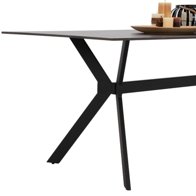 Tavolinë SYNTEC, gur sintër, 160×90×75 cm (HM9308.03), zezë