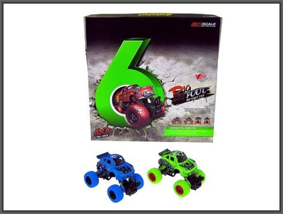 Makina akrobatike me telekomandë RC Stunt Car 4x4, me goma të mëdha, me LED shumëngjyrëshe