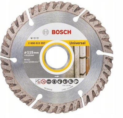 Disk prerës Bosch Standard for Universal Diamond, 125mm, për beton dhe tullë