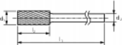 Freza cilindrike metalike Pferd TC-Burrs ZYA 1225/6 C3 Plus SL150, karbid, ngjyrë argjendi