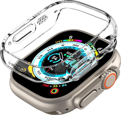 Kuti mbrojtëse Spigen Thin Fit për Apple Watch Ultra 49mm, polikarbonat, transparente