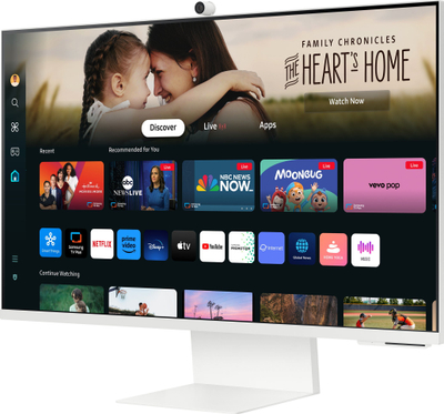 Monitor Samsung Smart Monitor M8 LS32DM801UUXDU, 32", 4K UHD, i bardhë