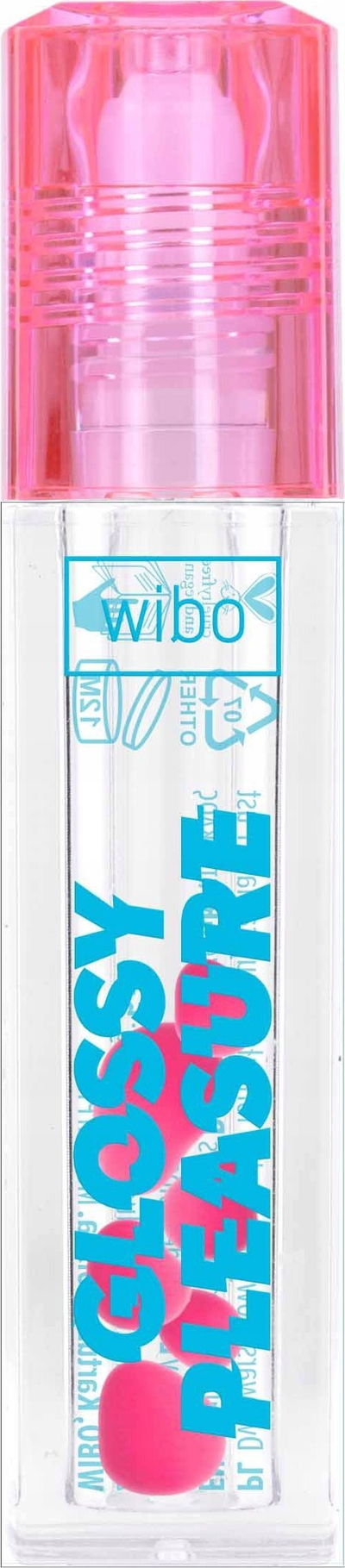 Vaj buzësh Wibo Glossy Pleasure 1 Strawberry, shkëlqyes, 5ml, rozë