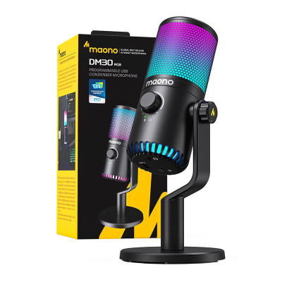 Mikrofon USB Maono DM30, kondenzator, RGB, i zi