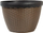 Vazo lulesh Saska Garden Plastic Rattan, diametër 30.5 cm, plastikë, kafe