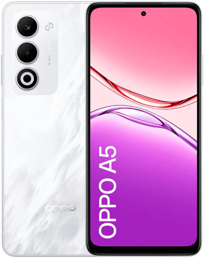 Telefoni Oppo A5, 6GB RAM, 128GB, i bardhë
