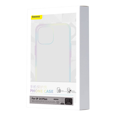 Kuti Magnetike Seria Crystal Baseus për iPhone 14 Plus + xham i temperuar
