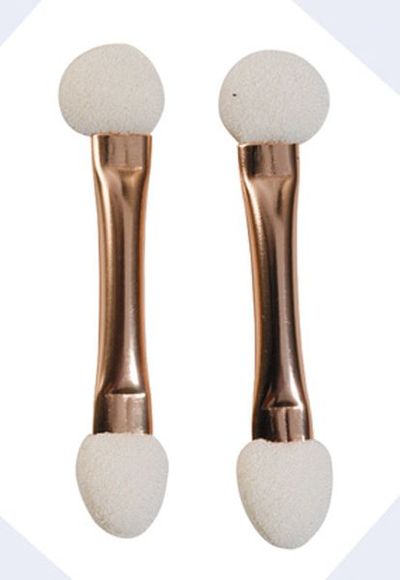 Сет апликатори за сенка за очи Double Foam Applicator X2, двостран сунѓер, 2 парчиња, металик розева боја