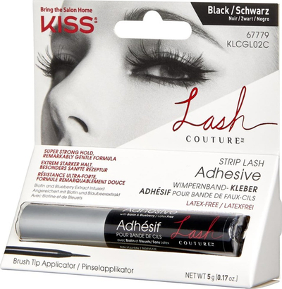 Ngjitës për qerpikë KISS Lash Couture Adhesive, furçë brush on, i zi