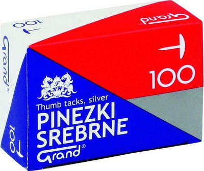 Kapsa metalike Grand S100, 100 copë, metalike, argjendi