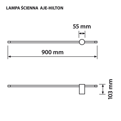 Llambë murale LED Activejet AJE-HILTON, 450lm, patina, dritë e ngrohtë