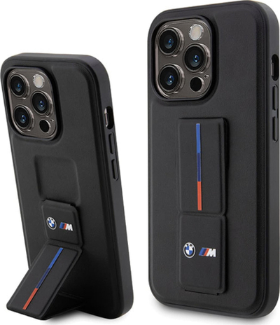 Husë BMW BMHCP14X22GSLK për iPhone 14 Pro Max, hardcase me rrip Grip, e zezë